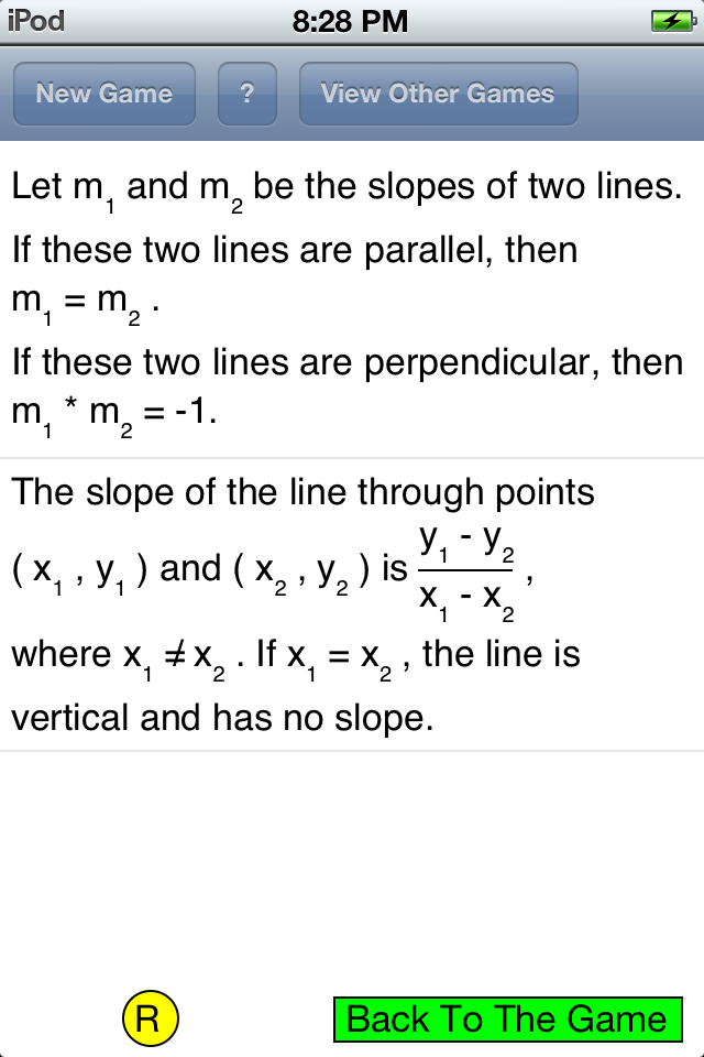slopes of line segments